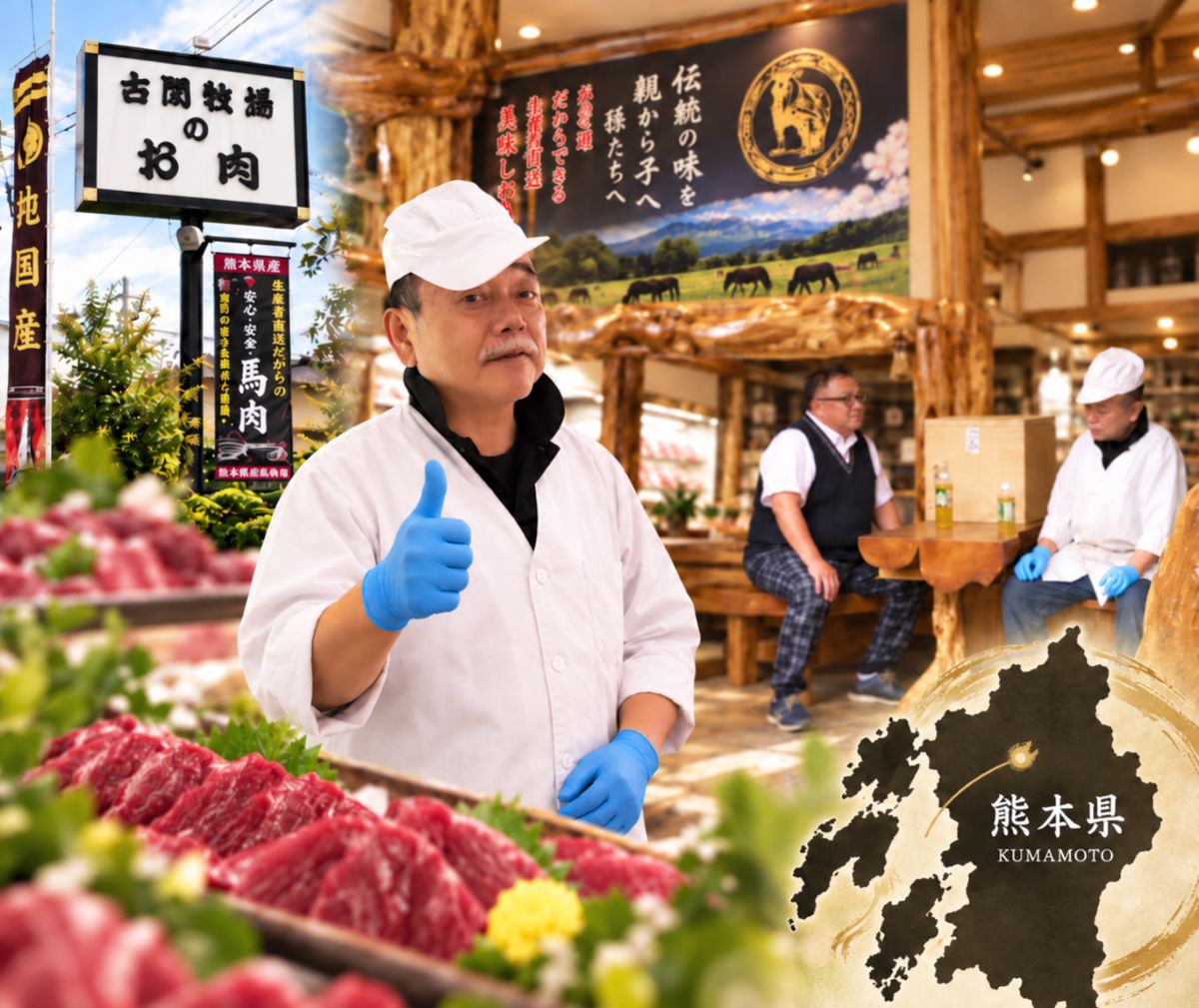 古閑牧場を訪問した様子